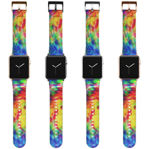 Tye Dye Print Apple Watch Band Multi Color