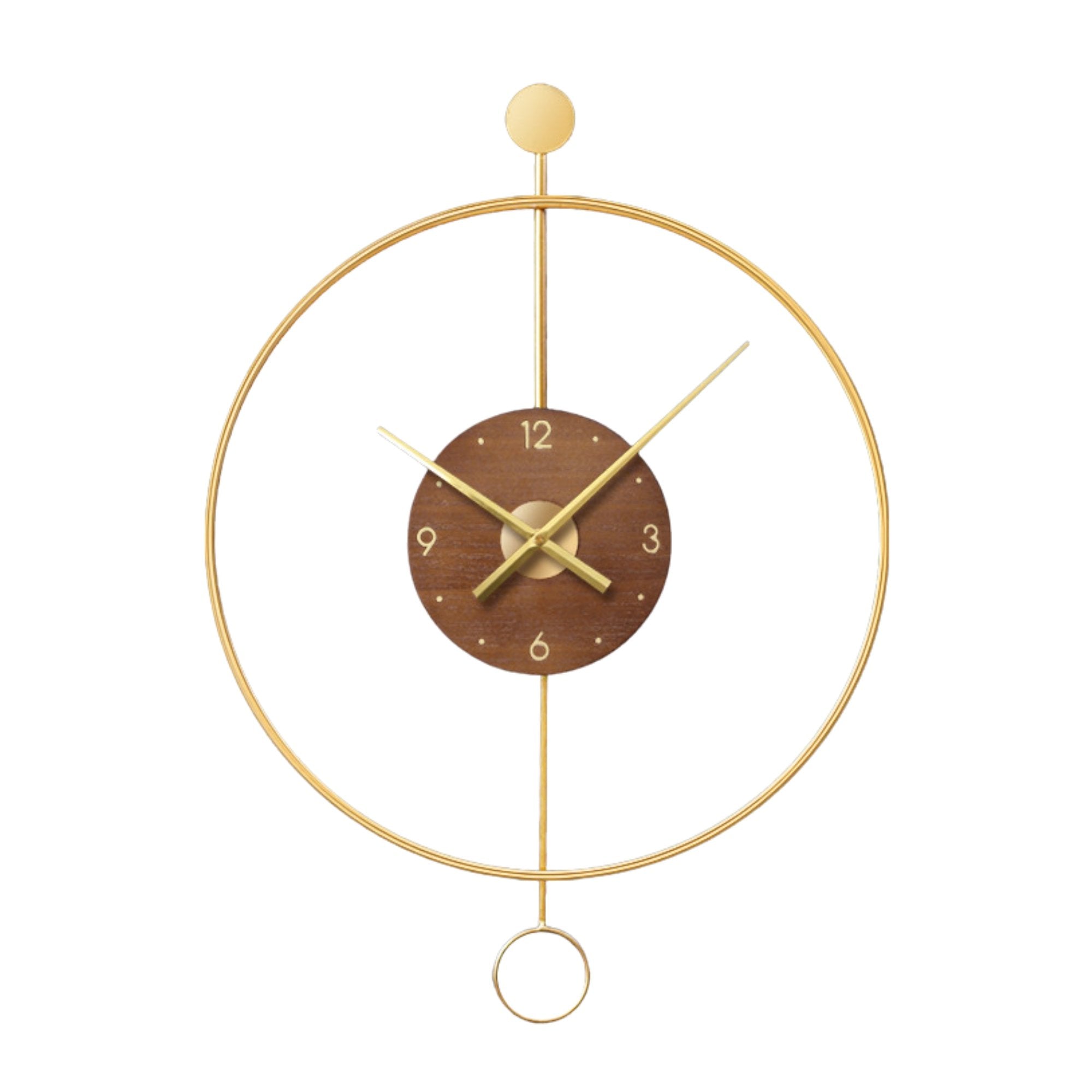Wood & Wire Wall Clock gold