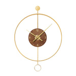 Load image into Gallery viewer, Wood &amp; Wire Wall Clock gold
