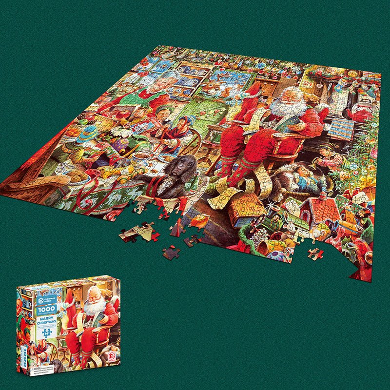 1000 Piece Santa Jigsaw Puzzles at home