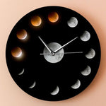 Load image into Gallery viewer, Cosmic Space Total Lunar Eclipse Wall Clock Round Glass
