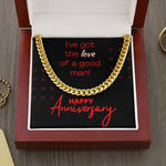 Load image into Gallery viewer, Cuban Link Anniversary Gift, Good Man, Gold in box
