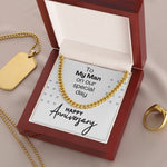 Load image into Gallery viewer, Cuban Link Anniversary Gift For Him, My Man, Gold with bling
