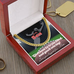 Load image into Gallery viewer, To My Son Cuban Link Chain &amp; Card Gift From Mom, Football Player, Receiver
