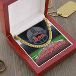 Load image into Gallery viewer, To My Son, Cuban Link Necklace &amp; Card Gift, Football Helmet
