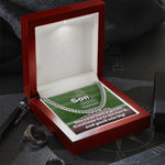 Load image into Gallery viewer, To Our Son, Cuban Link Necklace &amp; Card Gift, Football Son
