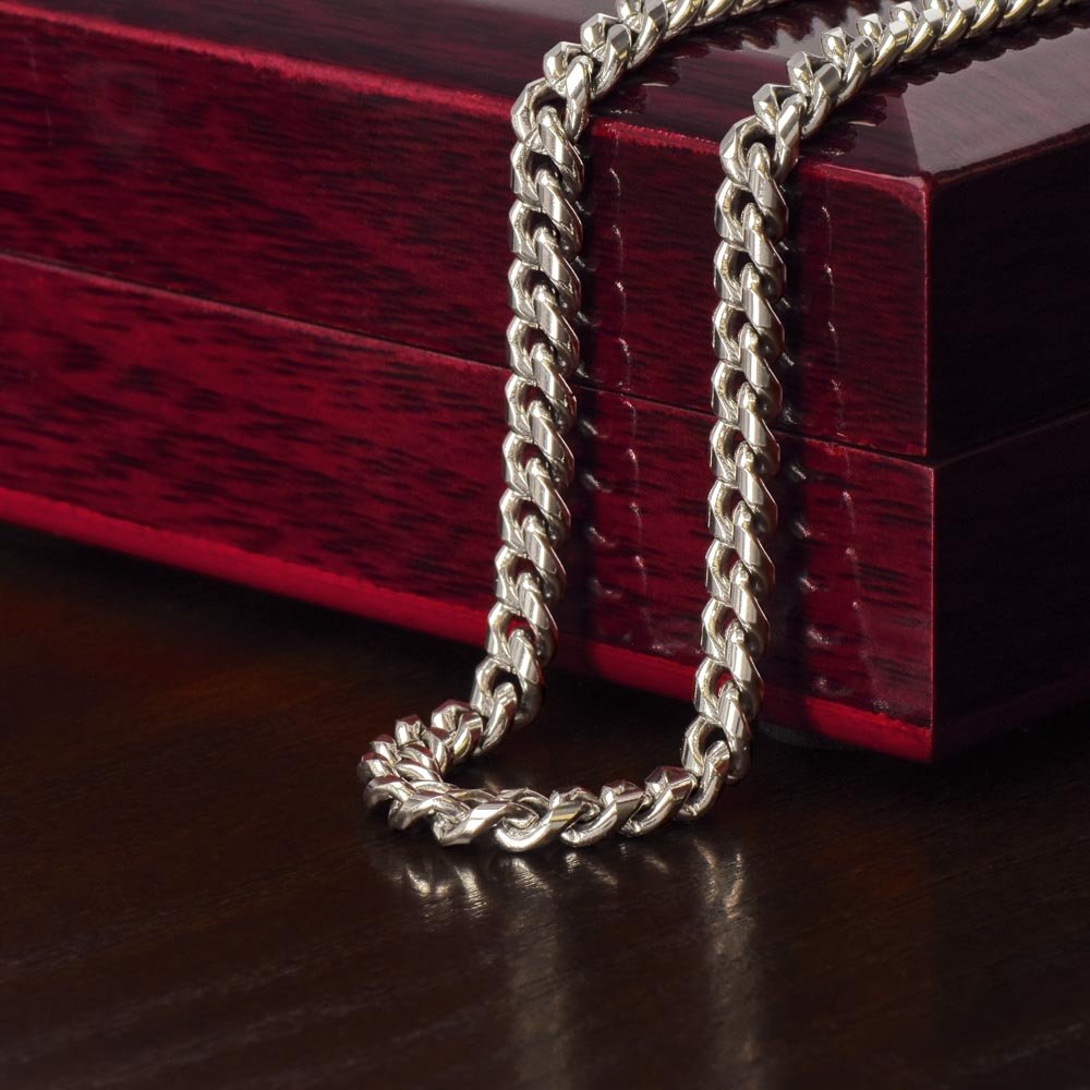 Cuban Link Anniversary Gift, Stainless Steel, Gentleman chain only