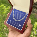 Load image into Gallery viewer, Cuban Link First Time Dad Gift, Stainless Steel, Boy To Dad held by dad
