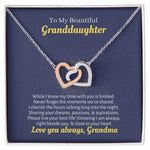 Load image into Gallery viewer, To My Granddaughter Necklace Gift, From Grandma, Blue
