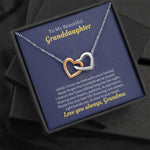 Load image into Gallery viewer, To My Granddaughter Necklace Gift, From Grandma, Blue
