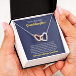 Load image into Gallery viewer, To My Granddaughter Necklace Gift, From Grandma, Blue in hand
