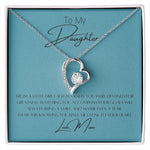 Load image into Gallery viewer, To My Daughter Heart Necklace &amp; Gift Message, From Mom, Blue
