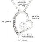 Load image into Gallery viewer, To My Daughter Heart Necklace &amp; Gift Message, From Mom, Dark Blue infographic
