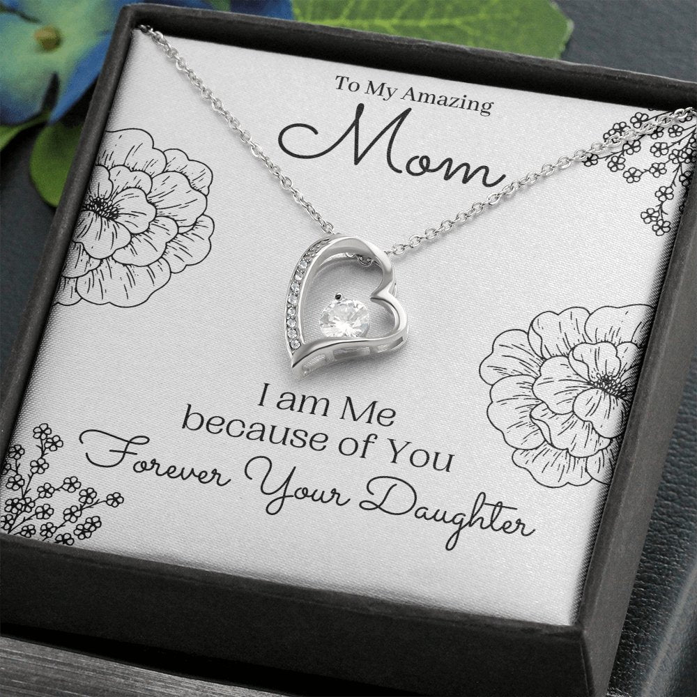 My Amazing Mom Necklace & Card in basic black box