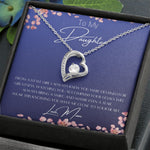 Load image into Gallery viewer, To My Daughter Heart Necklace &amp; Gift Message, From Mom, Dark Blue
