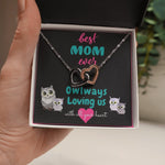Load image into Gallery viewer, Best mom ever Interlocked hearts necklace with box
