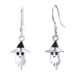 Load image into Gallery viewer, S925 Sterling Silver Halloween Ghost Drop Dangle Hook Earrings
