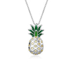 Load image into Gallery viewer, Sterling Silver Pineapple Pendant Necklace Jewelry Gift for Women
