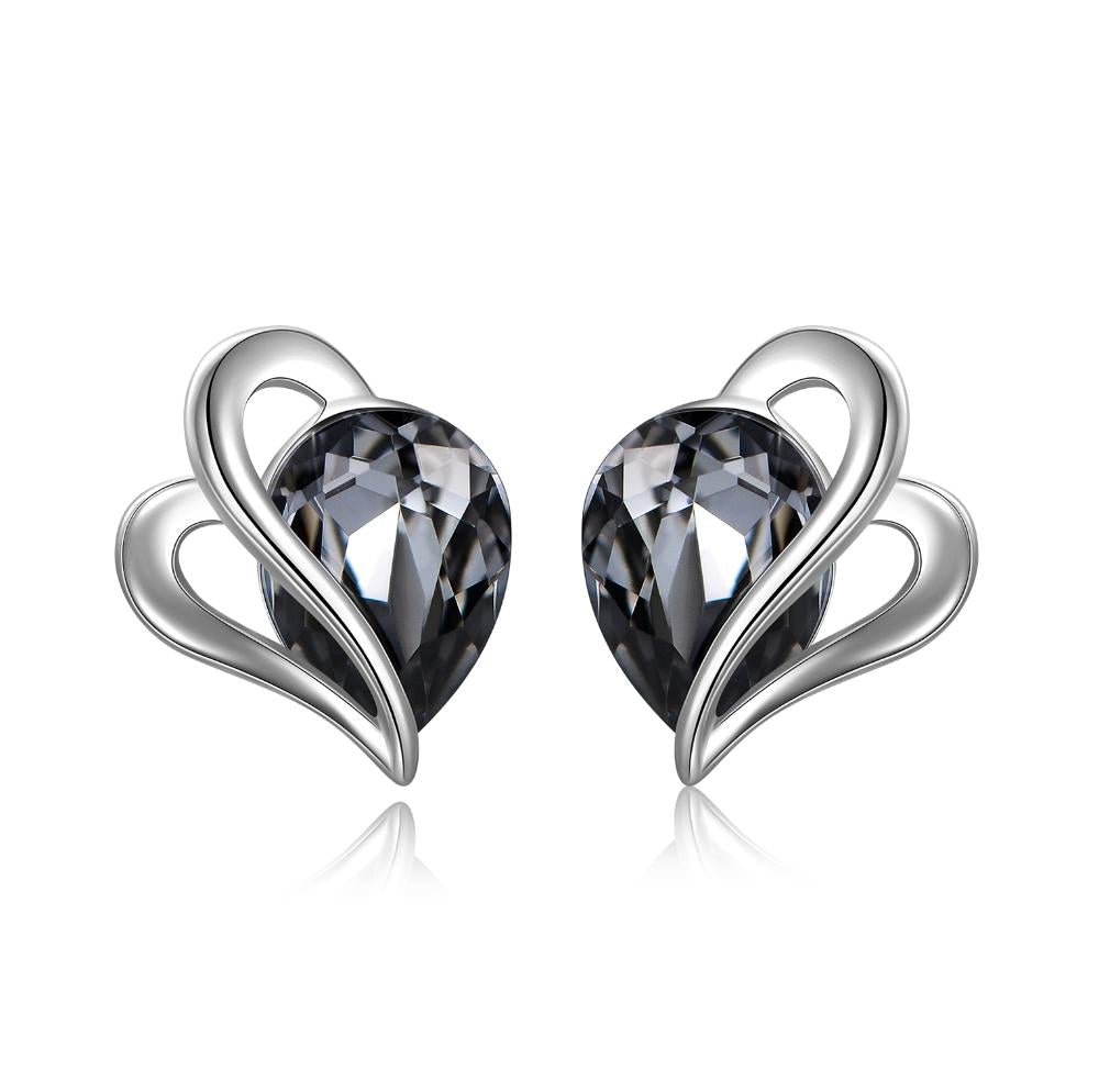 Swarovski Element Dainty Love Knot Ear Studs Jewelry Gift