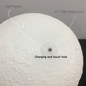 Moon Light w/ Accurate 3D Printed Moon Surface