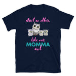 Load image into Gallery viewer, KingWood Owls Ain&#39;t No Other Like Our Momma Owl Short-Sleeve T-Shirt, Unisex in navy blue
