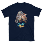 Load image into Gallery viewer, KingWood Owls Feelin Cute Short-Sleeve T-Shirt, Unisex in navy blue
