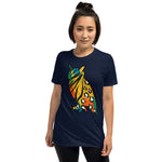 Load image into Gallery viewer, KingWood Jungle Print Short-Sleeve T-Shirt, Unisex in navy blue
