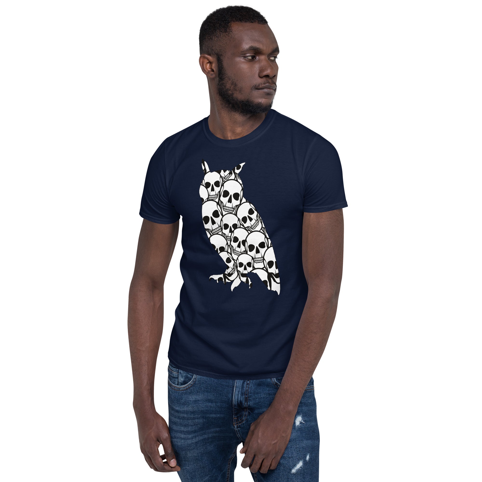 KingWood Skulls Owl Short-Sleeve T-Shirt, Unisex