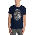 Load image into Gallery viewer, KingWood Owls Short Sleeve Tee, Unisex in navy blue
