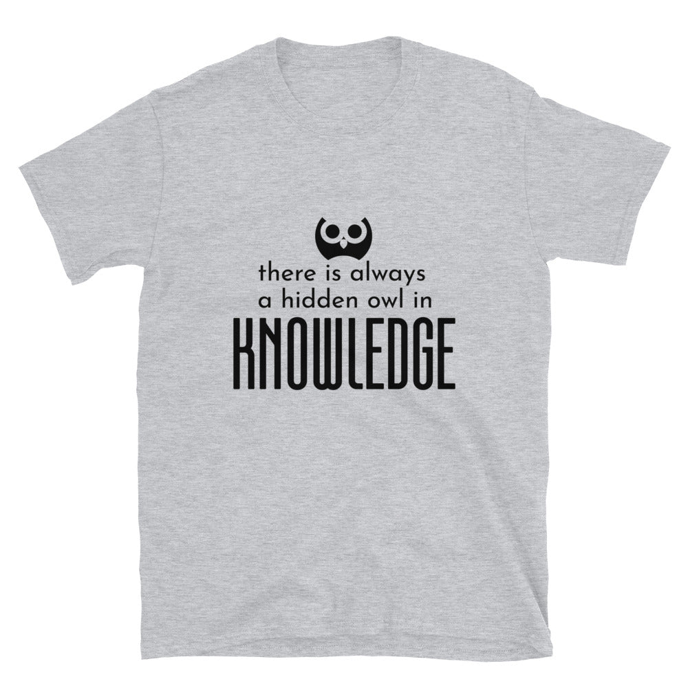 KingWood Hidden Owl In Knowledge Short-Sleeve T-Shirt, Unisex in sport gray
