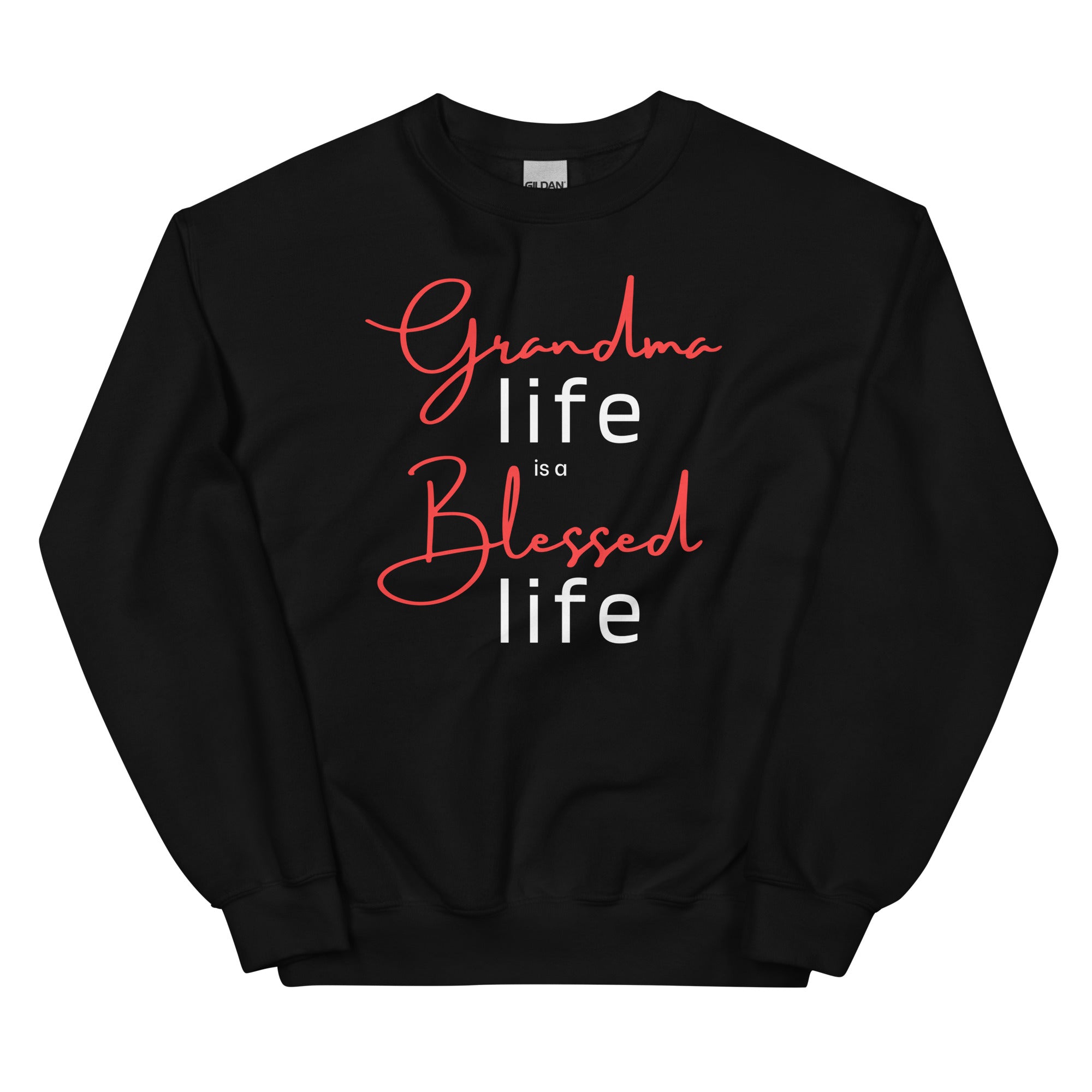 Grandma Life Is A Blessed Life Sweatshirt black