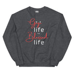 Load image into Gallery viewer, Gigi Life Is A Blessed Life Sweatshirt charcaol
