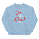 Load image into Gallery viewer, Gigi Life Is A Blessed Life Sweatshirt light blue
