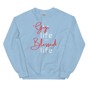 Gigi Life Is A Blessed Life Sweatshirt light blue