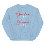 Load image into Gallery viewer, Grandma Life Is A Blessed Life Sweatshirt light blue

