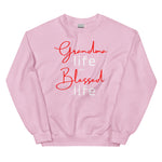 Load image into Gallery viewer, Grandma Life Is A Blessed Life Sweatshirt pink

