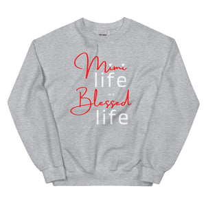 Mimi Life Is A Blessed Life Sweatshirt light gray
