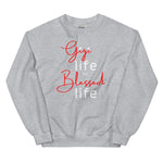 Load image into Gallery viewer, Gigi Life Is A Blessed Life Sweatshirt sport grey
