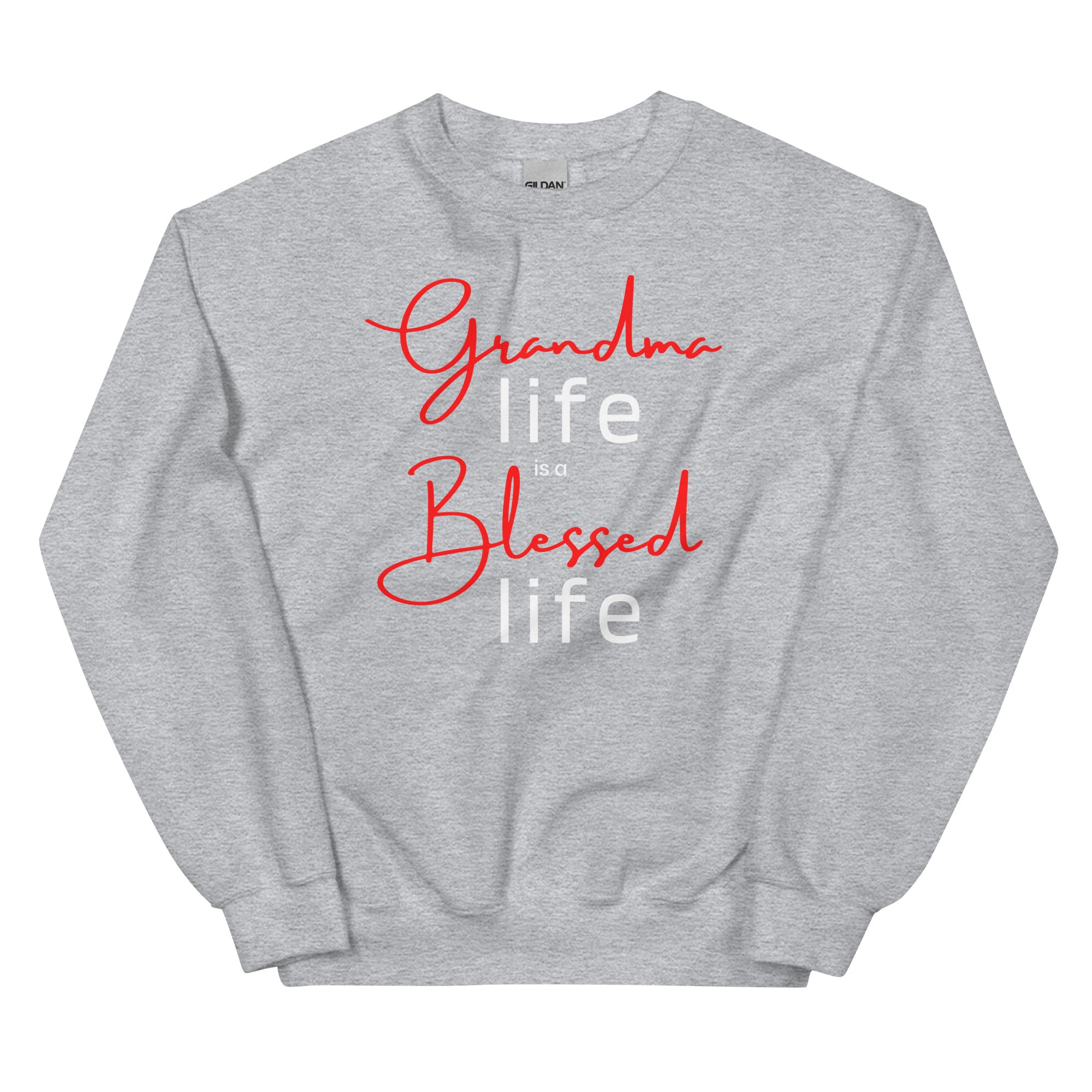 Grandma Life Is A Blessed Life Sweatshirt sport grey