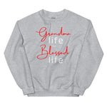 Load image into Gallery viewer, Grandma Life Is A Blessed Life Sweatshirt sport grey
