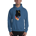 Load image into Gallery viewer, xMountain Moonlight Owl Hoodie, Unisex, lighter blue
