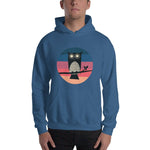 Load image into Gallery viewer, KingWood Sunset Owl Hoodie, Unisex in dark blue
